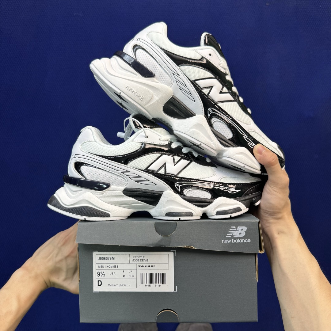 C版新百伦系列！NB9060R第170色：黑白 升级贾卡无敌质感！最强版本36-47.5出货，行业标杆之作！  货号：U