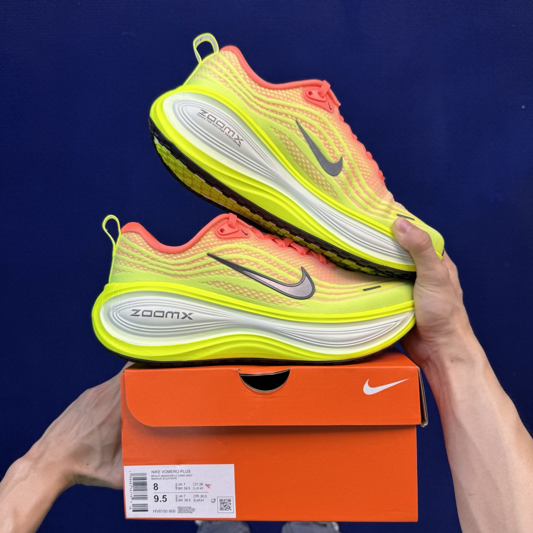 Nike Vomero Plus 低帮 ZOOMX 马拉松跑步鞋 第13色:黄色 缓震表现出色，脚感Q弹！ 货号：HV8