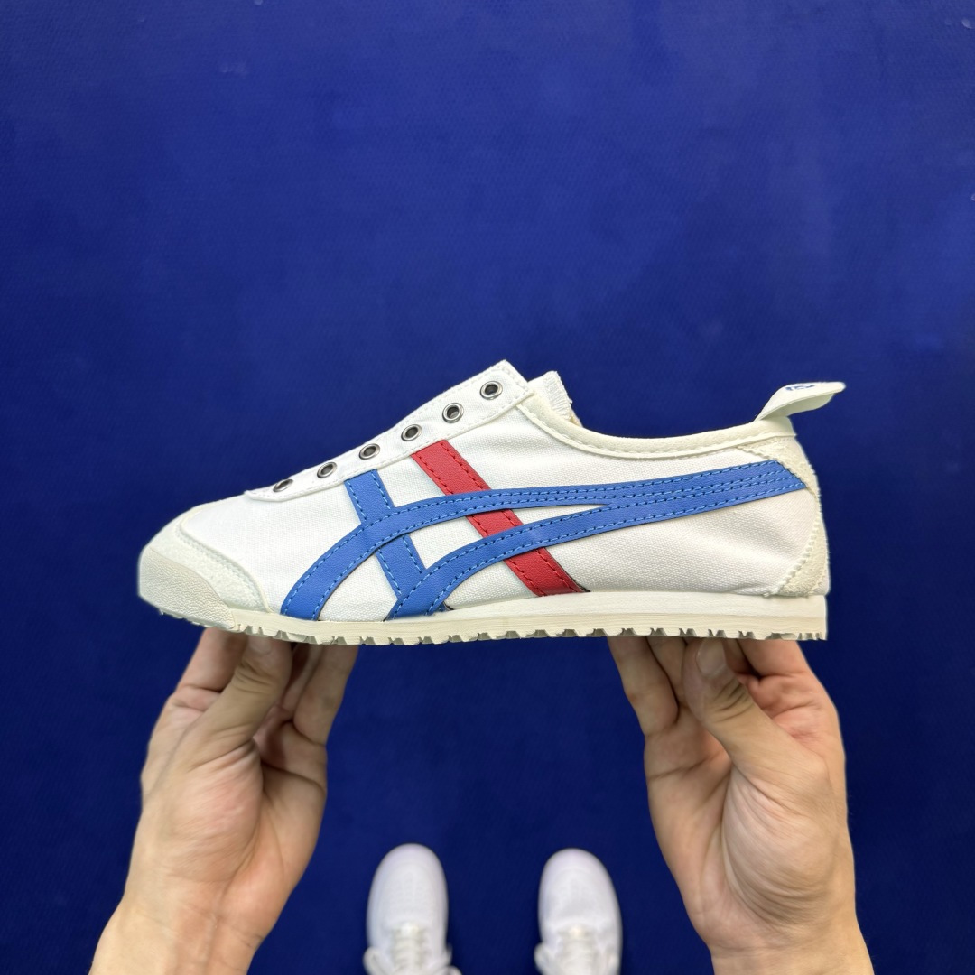 鬼冢虎 帆布面7色 白蓝红 ASICS Onitsuka Tiger Mexico 66 鬼冢虎 货号：D3KON-01