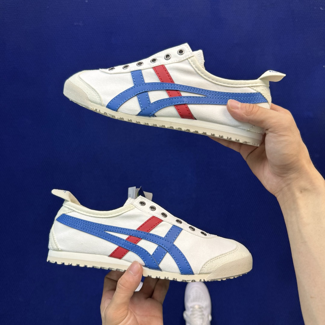 鬼冢虎 帆布面7色 白蓝红 ASICS Onitsuka Tiger Mexico 66 鬼冢虎 货号：D3KON-01