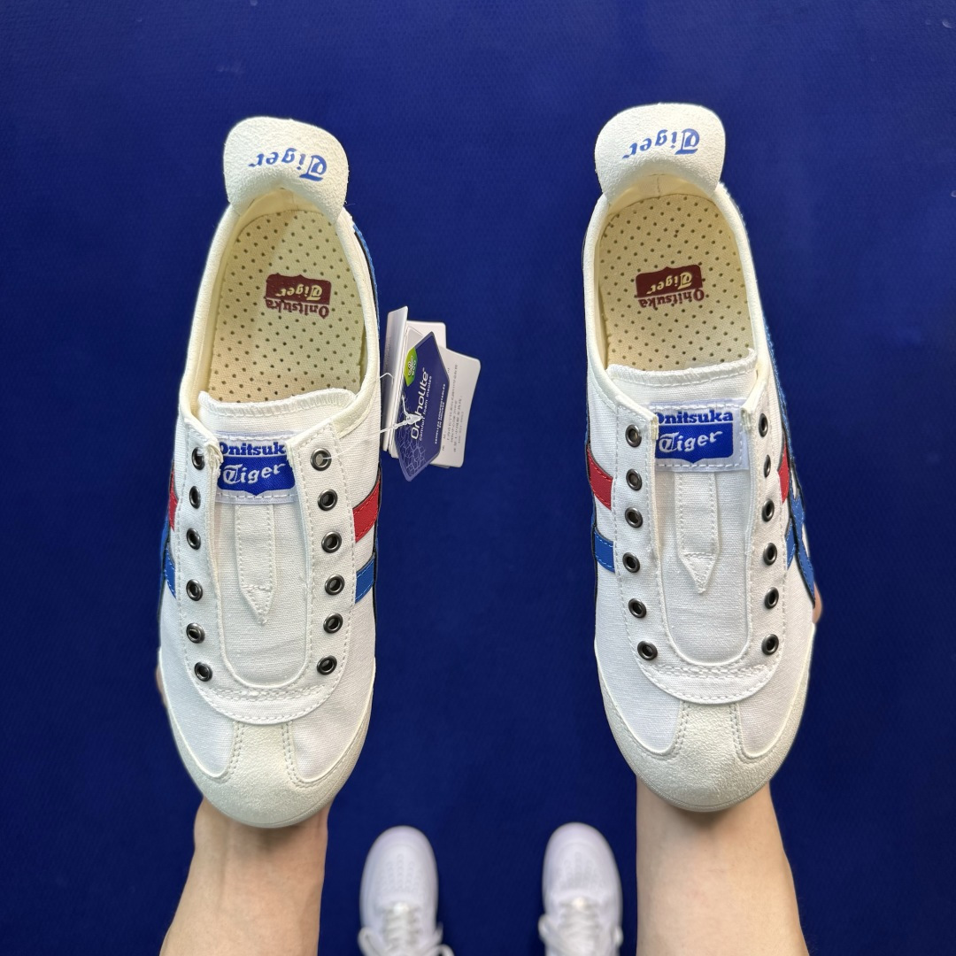 鬼冢虎 帆布面7色 白蓝红 ASICS Onitsuka Tiger Mexico 66 鬼冢虎 货号：D3KON-01