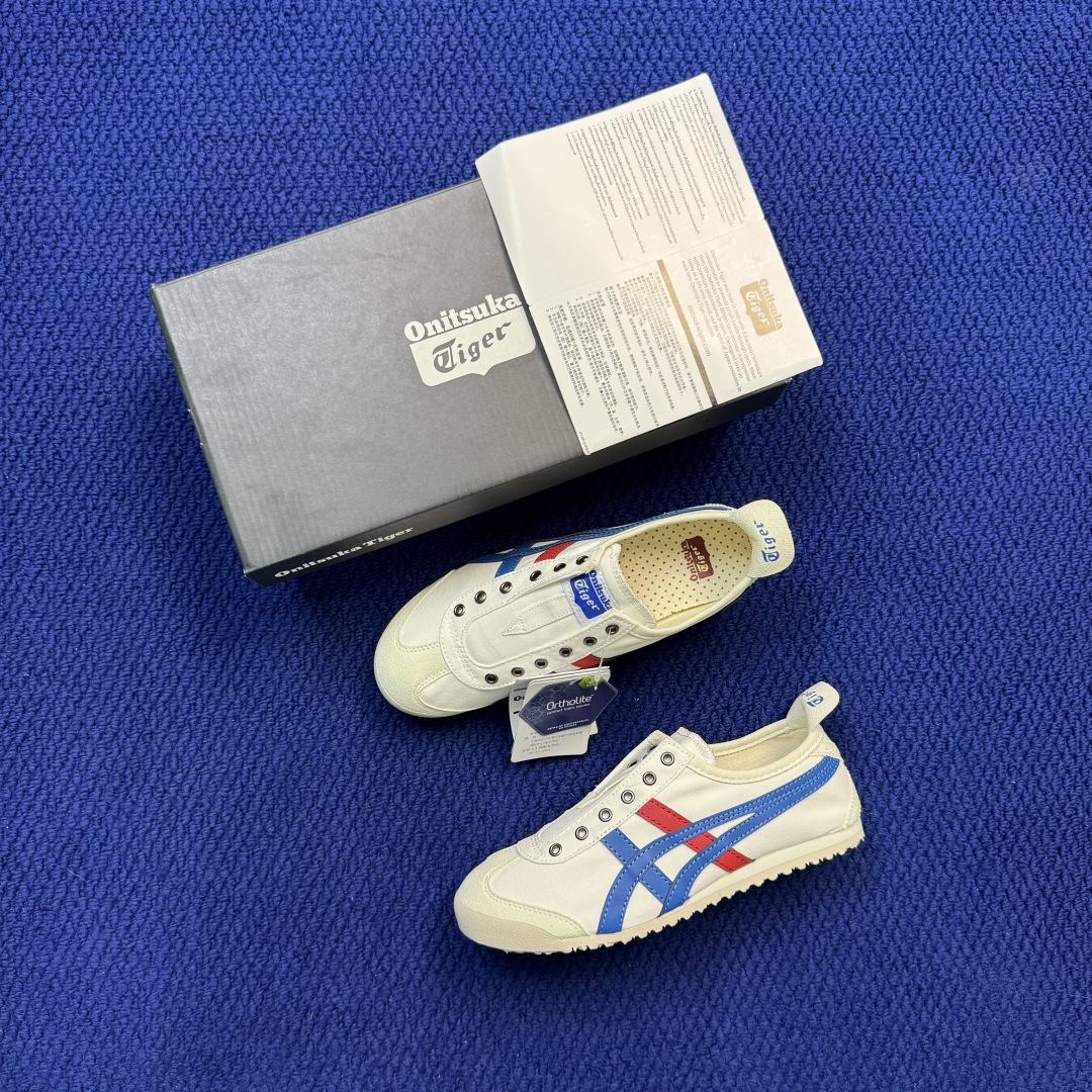鬼冢虎 帆布面7色 白蓝红 ASICS Onitsuka Tiger Mexico 66 鬼冢虎 货号：D3KON-01