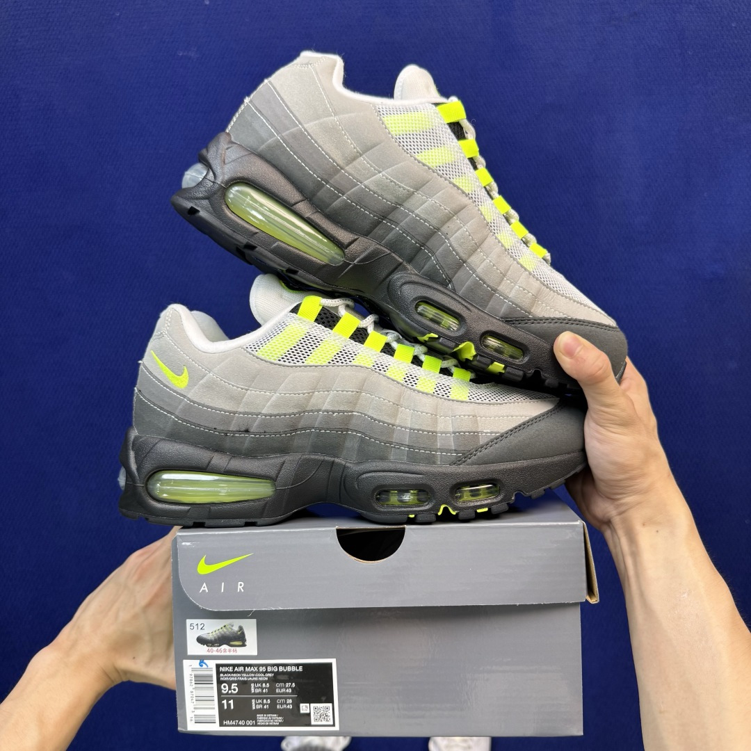顶奢品质！Nike Air Max 95 低帮气垫跑鞋 大厂纯原！max95 第12色: 灰绿 货号：HM4740-00