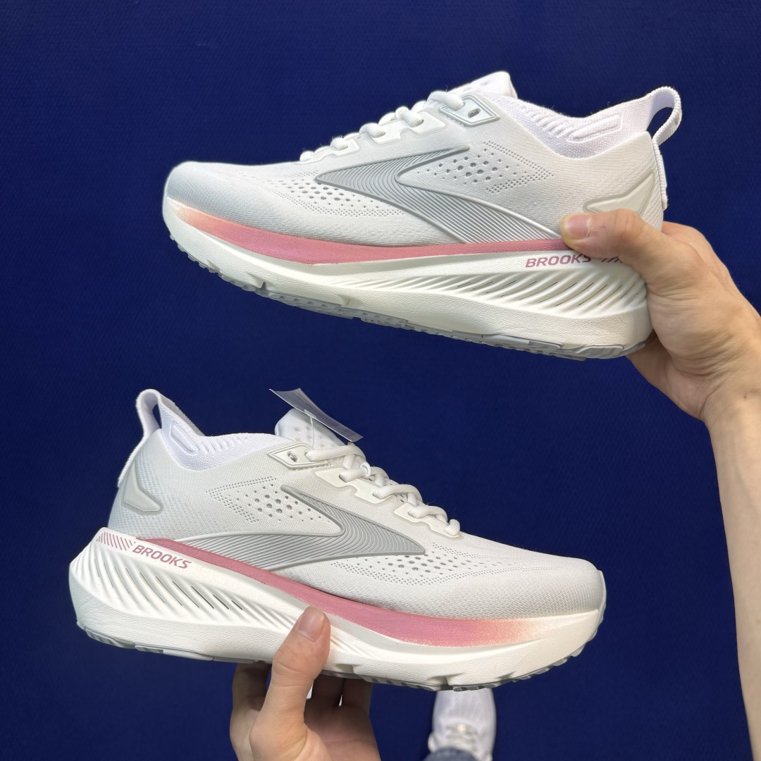 Brooks布鲁克斯 GLYCERIN 23 跑步鞋 第1色:白粉 货号：-1B-133 尺码：36-45带半码