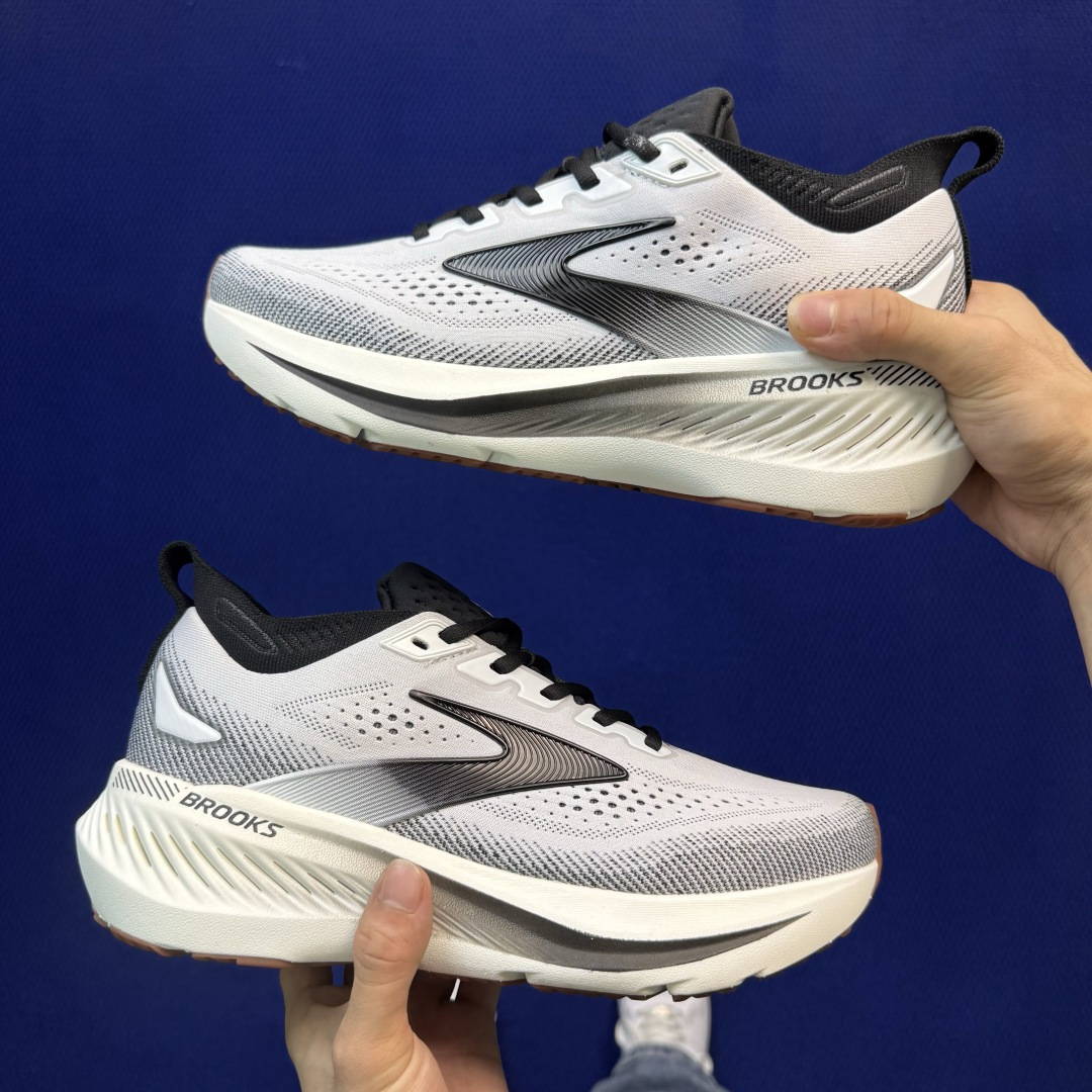 Brooks布鲁克斯 GLYCERIN 23 跑步鞋 第3色:黑白灰 货号：-1D-187 尺码：36-45带半码