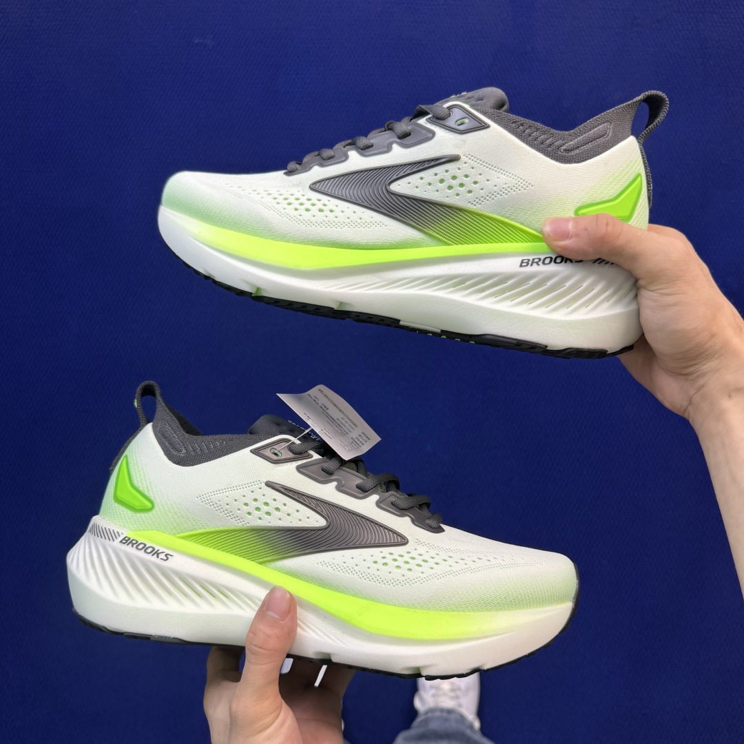 Brooks布鲁克斯 GLYCERIN 23 跑步鞋 第4色:白绿 货号：-1D-154 尺码：36-45带半码
