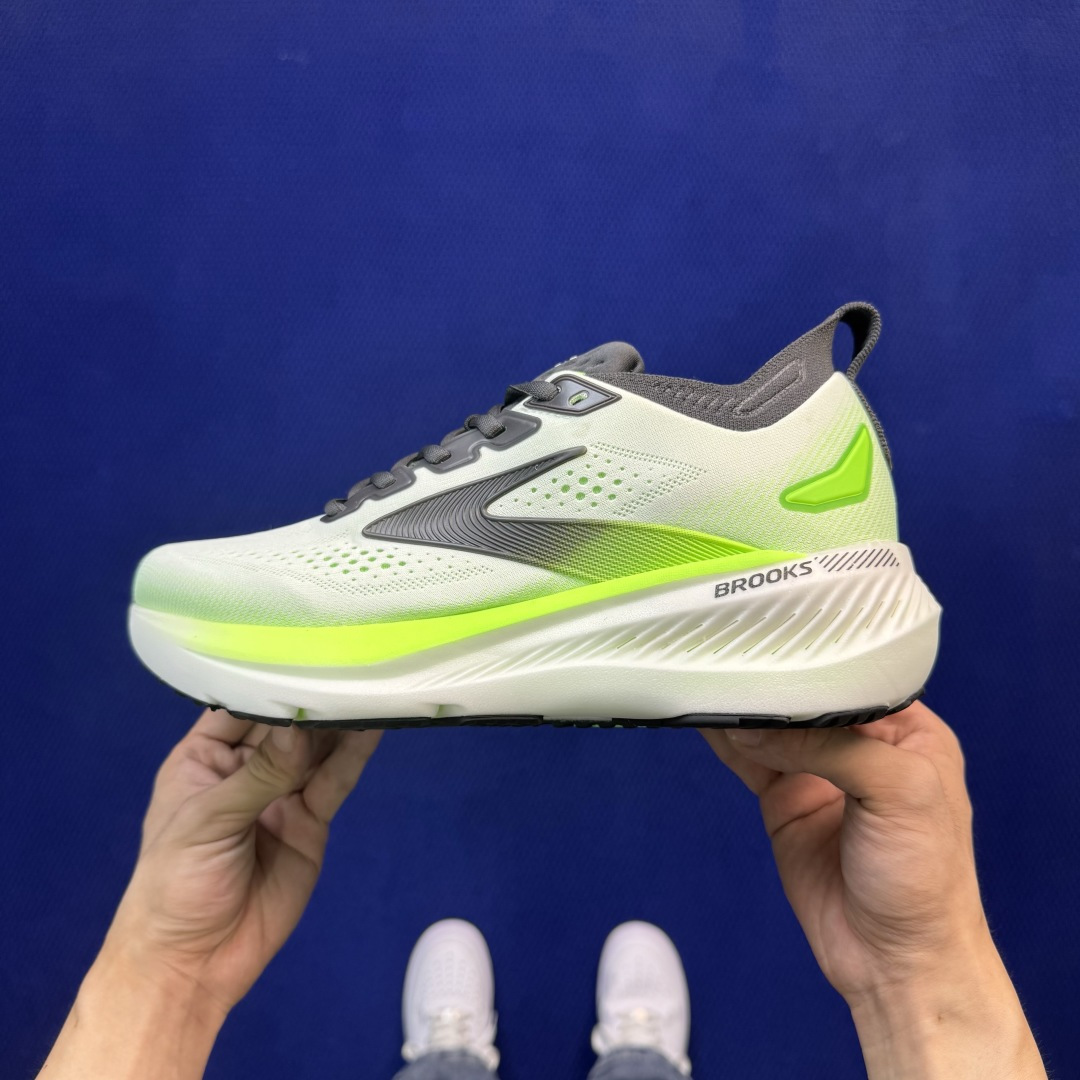 Brooks布鲁克斯 GLYCERIN 23 跑步鞋 第4色:白绿 货号：-1D-154 尺码：36-45带半码