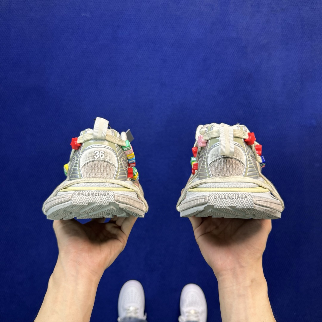 主力优势私 XA版！BALENCIAGA 3XL蜘蛛侠串珠子 巴黎世家十代 3XL老爹鞋复古做旧 独家湖南兴昂全套数据私