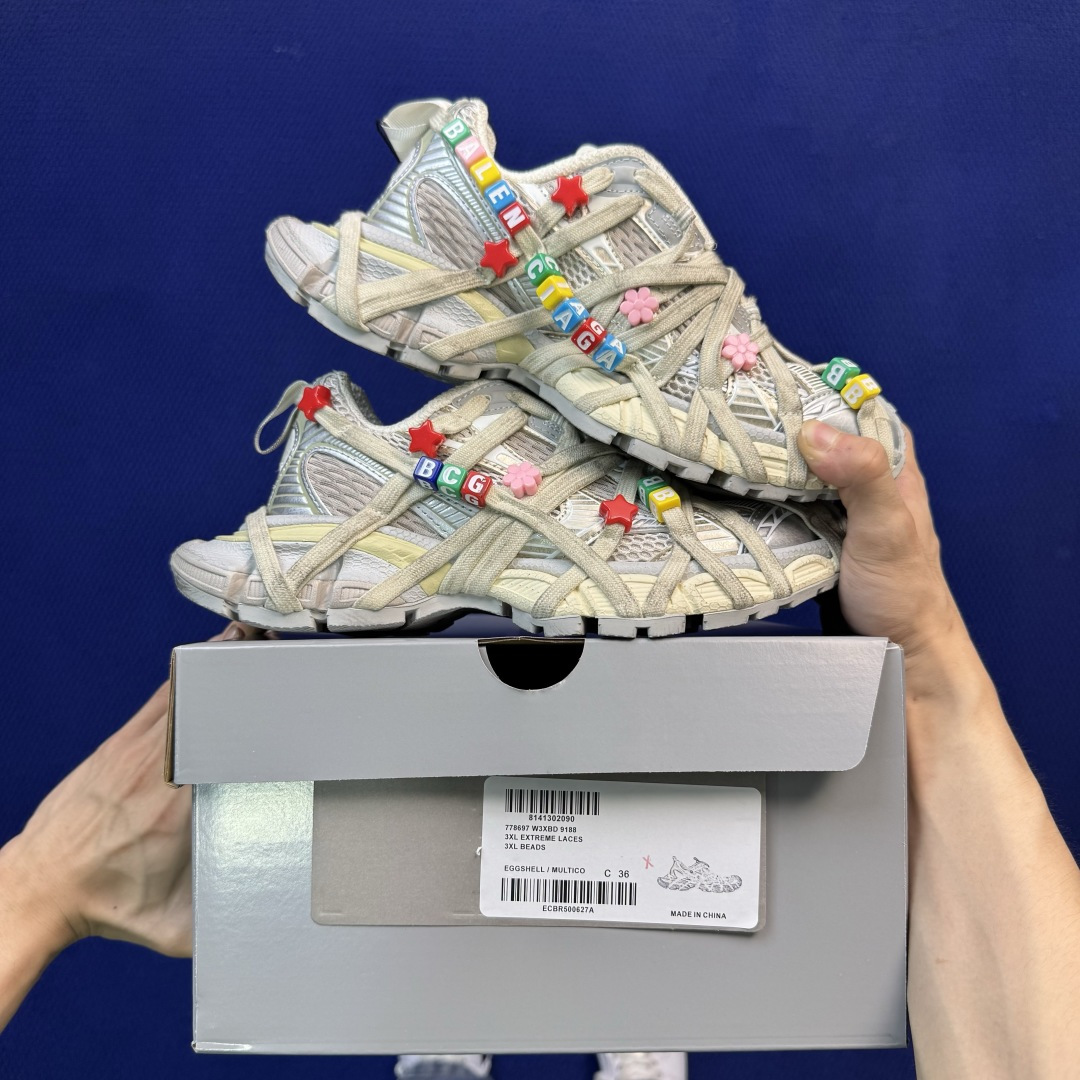 主力优势私 XA版！BALENCIAGA 3XL蜘蛛侠串珠子 巴黎世家十代 3XL老爹鞋复古做旧 独家湖南兴昂全套数据私