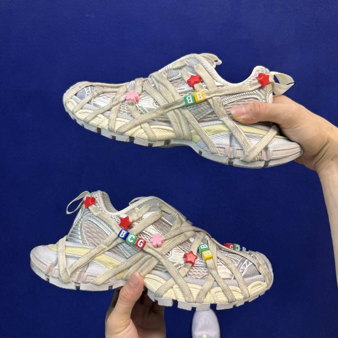 主力优势私 XA版！BALENCIAGA 3XL蜘蛛侠串珠子 巴黎世家十代 3XL老爹鞋复古做旧 独家湖南兴昂全套数据私