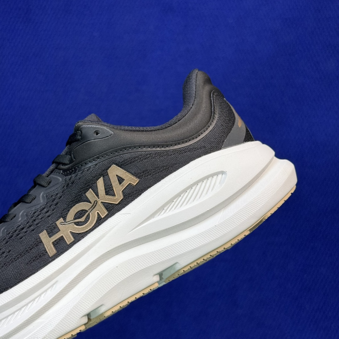 Hoka One One Bondi 9 跑步鞋 纯原大厂出品！品质库存稳定放心推！ 第18色：黑白棕 货号：-BRGL