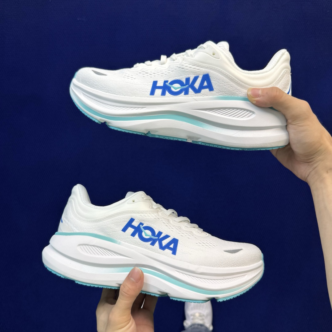 Hoka One One Bondi 9 跑步鞋 纯原大厂出品！品质库存稳定放心推！ 第19色：白蓝 货号：-WKB 尺