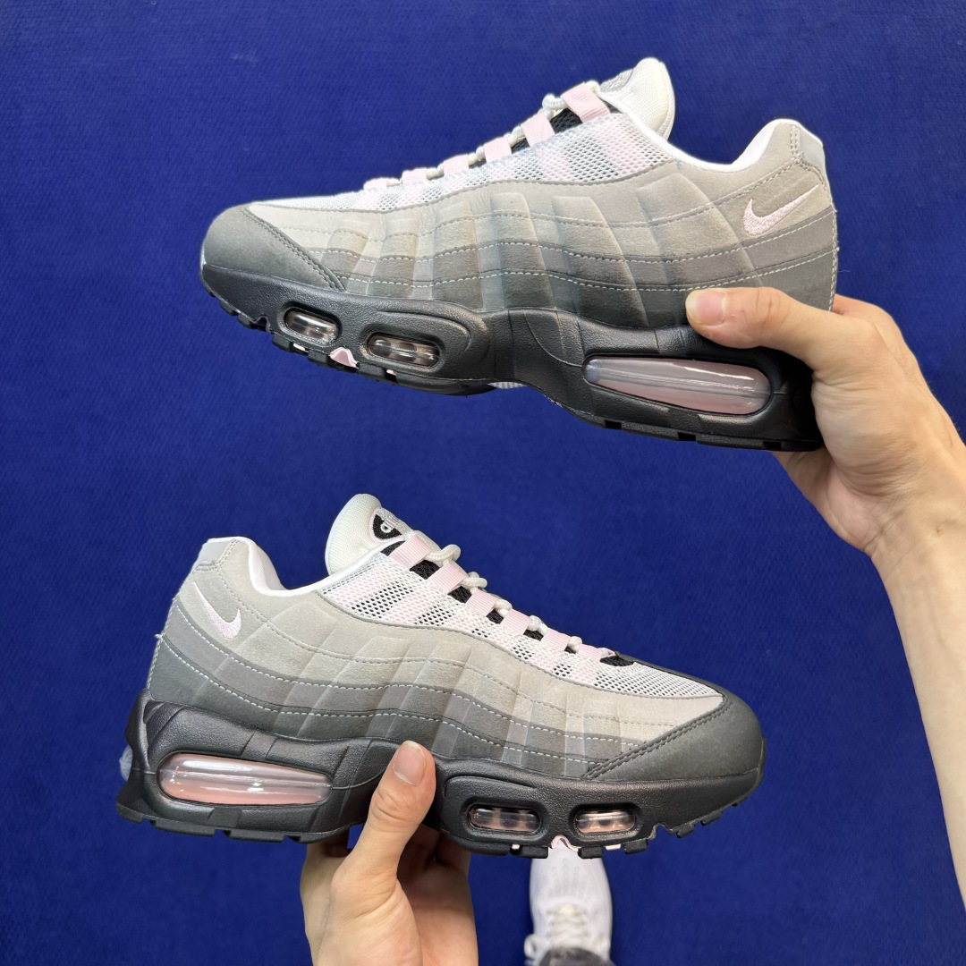 顶奢品质！Nike Air Max 95 低帮气垫跑鞋 大厂纯原！max95 第13色: 灰粉 货号：HJ5996-00