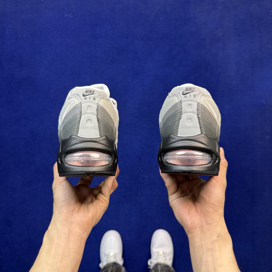 顶奢品质！Nike Air Max 95 低帮气垫跑鞋 大厂纯原！max95 第13色: 灰粉 货号：HJ5996-00
