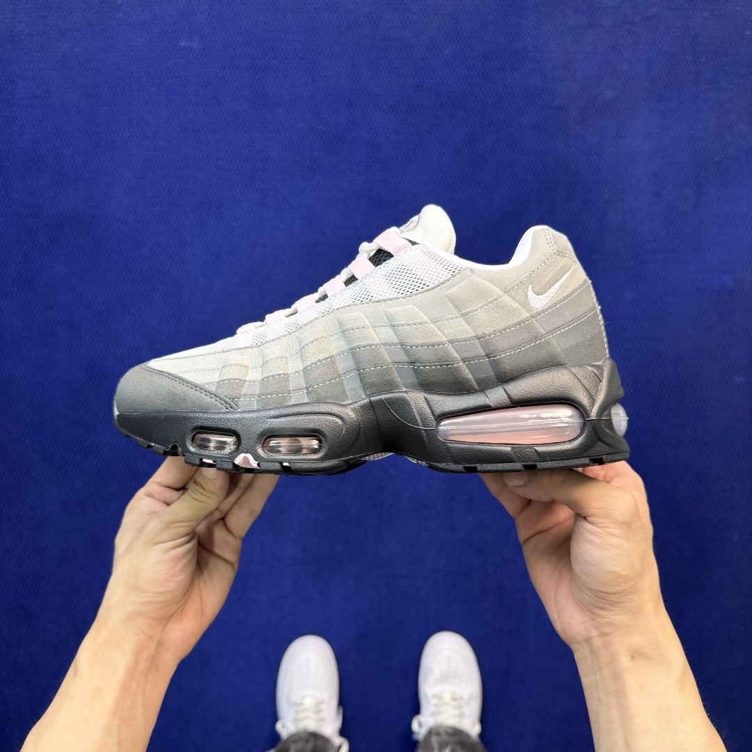 顶奢品质！Nike Air Max 95 低帮气垫跑鞋 大厂纯原！max95 第13色: 灰粉 货号：HJ5996-00