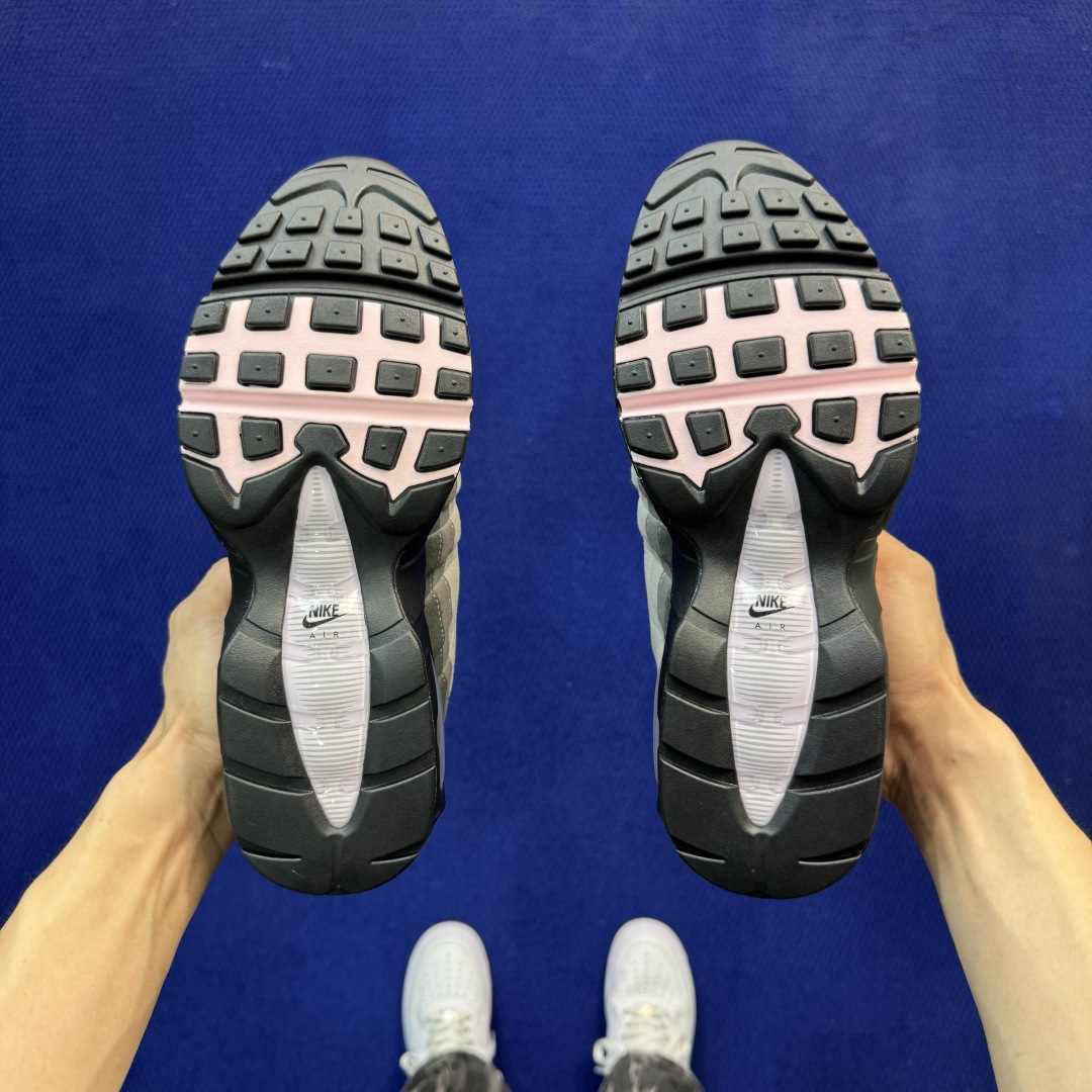 顶奢品质！Nike Air Max 95 低帮气垫跑鞋 大厂纯原！max95 第13色: 灰粉 货号：HJ5996-00