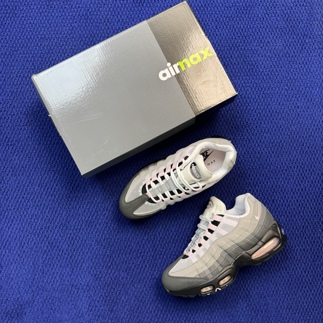 顶奢品质！Nike Air Max 95 低帮气垫跑鞋 大厂纯原！max95 第13色: 灰粉 货号：HJ5996-00