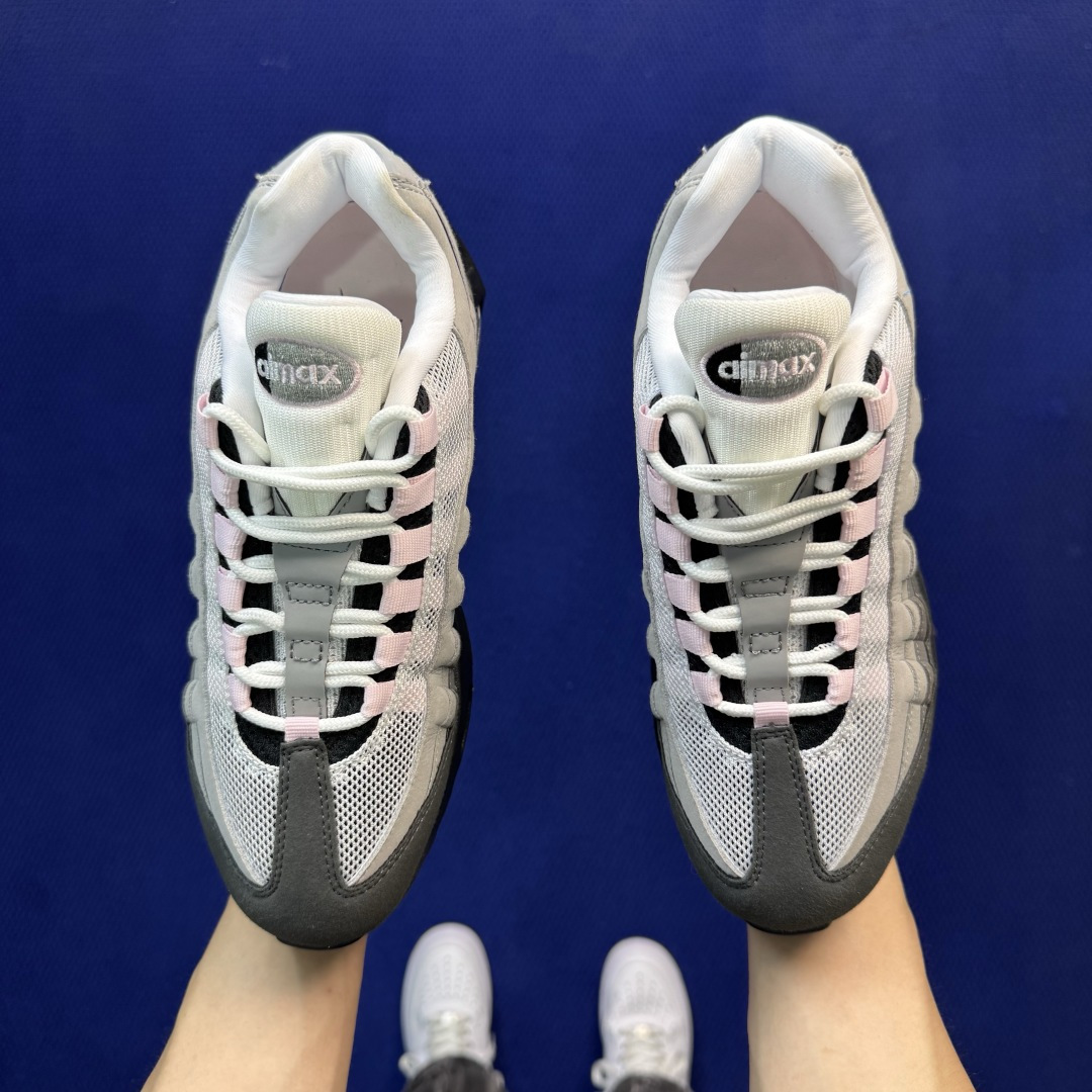 顶奢品质！Nike Air Max 95 低帮气垫跑鞋 大厂纯原！max95 第13色: 灰粉 货号：HJ5996-00