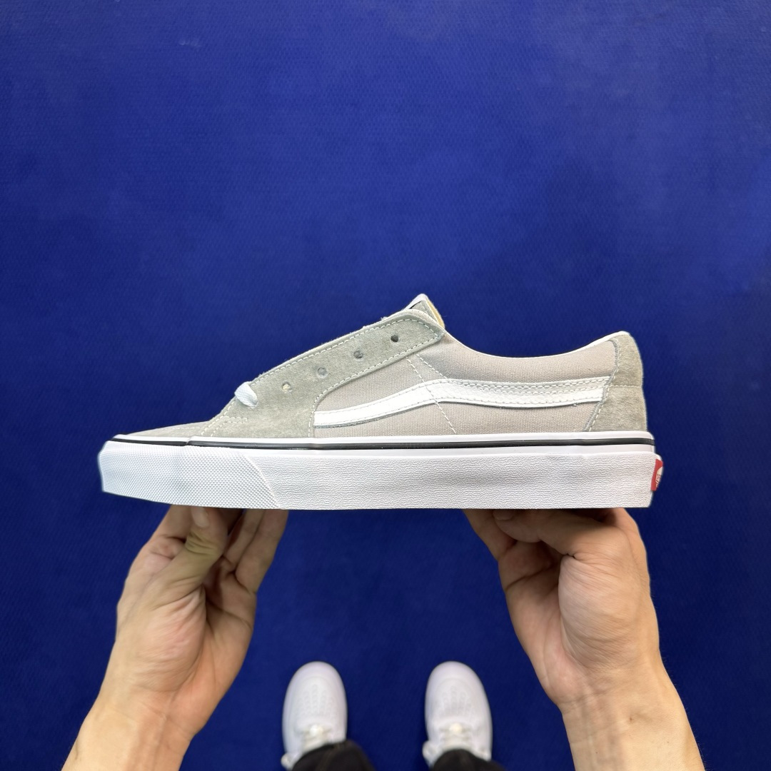 虎扑版!Vans Sk8-Low 低帮 K28V麂皮灰 纯原级别外贸订单!万斯经典 硫化帆布板鞋 正品海鸥线 鞋头包边完 虎扑版!Vans Sk8-Low 低帮 K28V麂皮灰 纯原级别外贸订单!万斯经典 硫化帆布板鞋 正品海鸥线 鞋头包边完