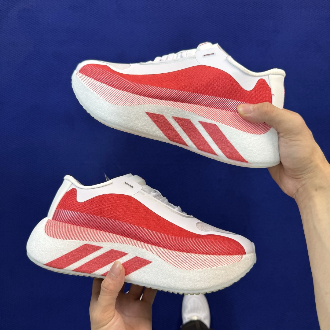 adidas Hyperboost Edge 巴斯夫爆米花跑步鞋 第1色:白红 货号：KI1913 尺码：36-46带半