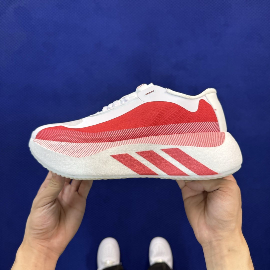 adidas Hyperboost Edge 巴斯夫爆米花跑步鞋 第1色:白红 货号：KI1913 尺码：36-46带半