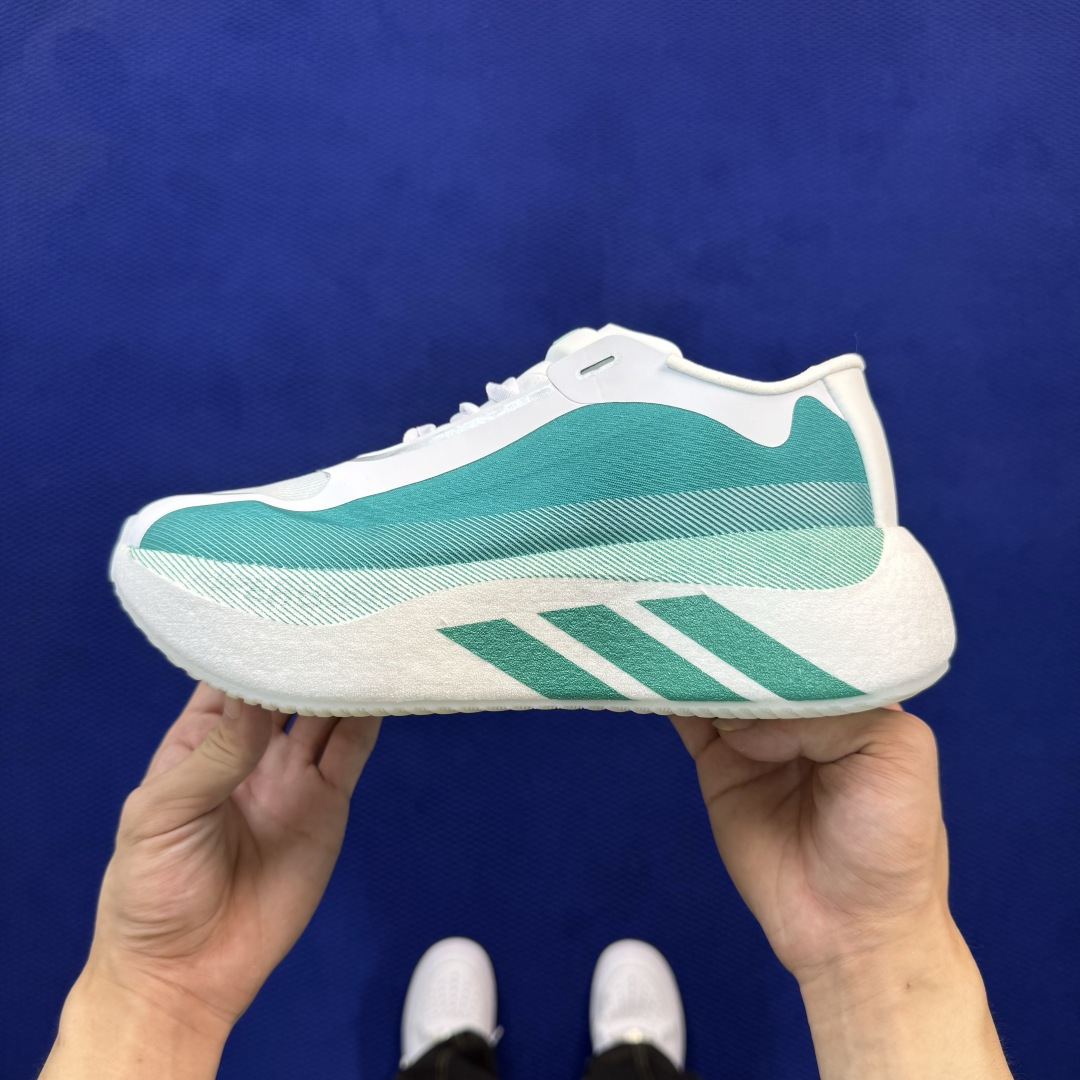adidas Hyperboost Edge 巴斯夫爆米花跑步鞋 第2色:白绿 货号：KI1912 尺码：36-46带半