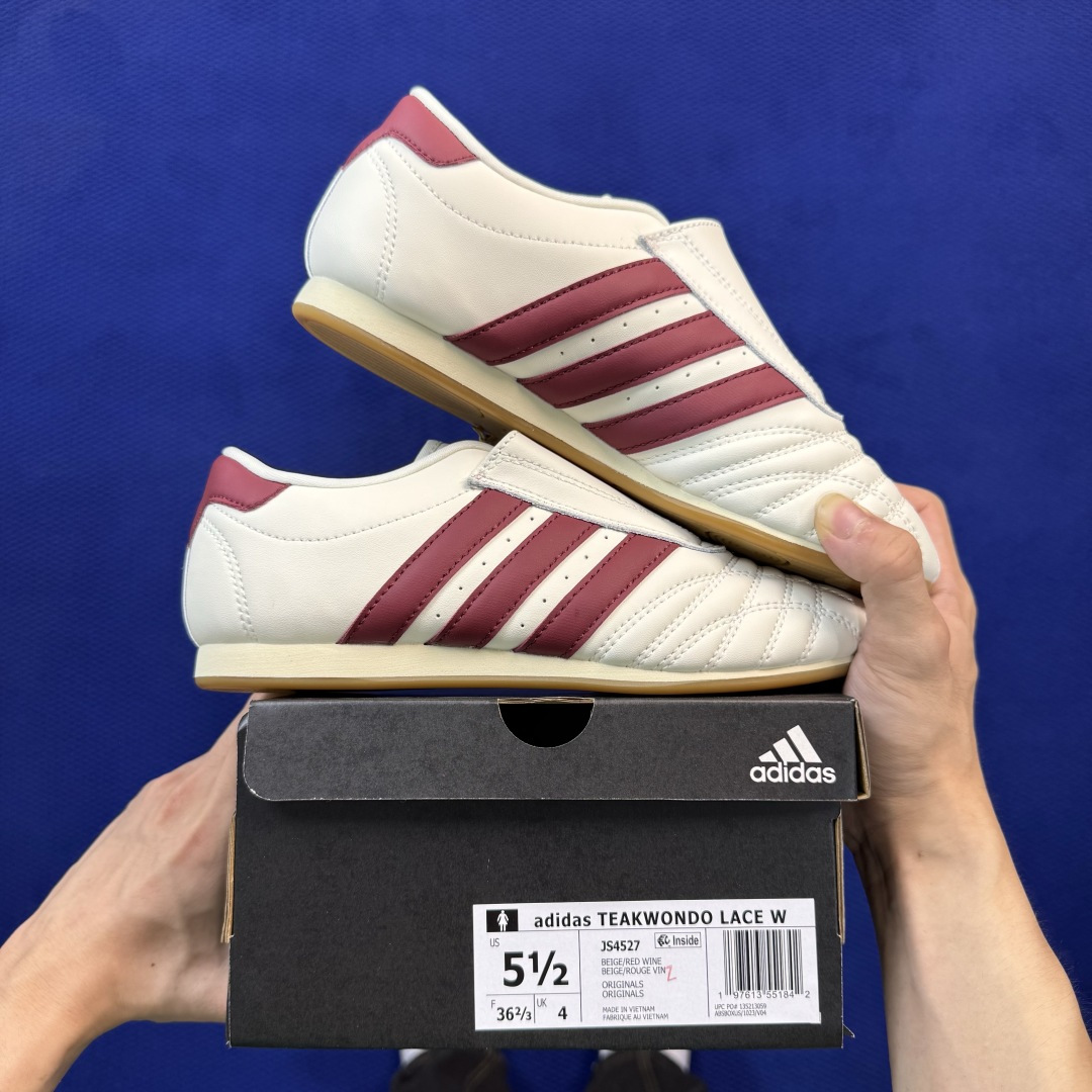 adidas originals Taekwondo 跆拳道训练鞋 第10色: 米红色 货号：JS4527 尺码：36-