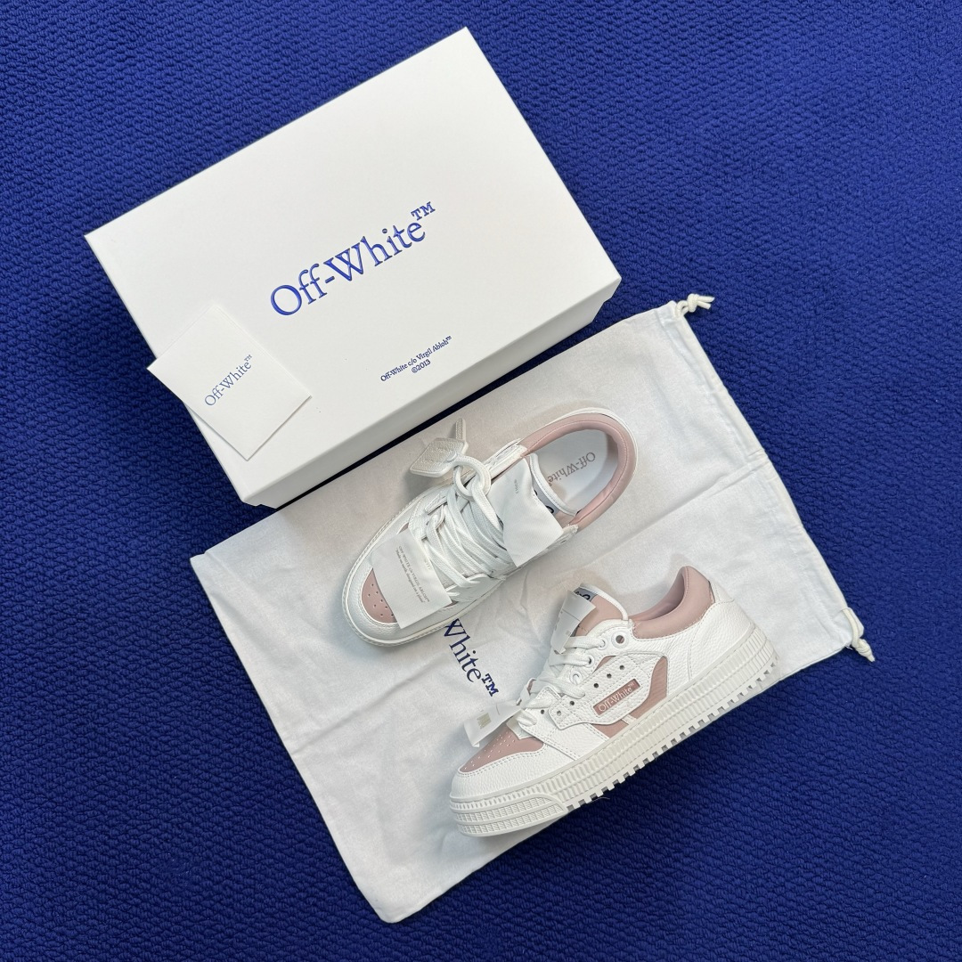 顶奢OW板鞋 OFF-WHITE 3.0 Court 第4色:肉粉 市面最强品质!全方位复刻!带原装扣全套包装 尺码:3 顶奢OW板鞋 OFF-WHITE 3.0 Court 第4色:肉粉 市面最强品质!全方位复刻!带原装扣全套包装 尺码:3