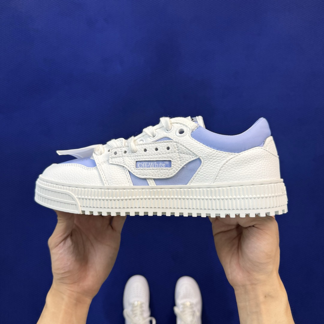 顶奢OW板鞋 OFF-WHITE 3.0 Court 第6色:白蓝 市面最强品质!全方位复刻!带原装扣全套包装 尺码:3 顶奢OW板鞋 OFF-WHITE 3.0 Court 第6色:白蓝 市面最强品质!全方位复刻!带原装扣全套包装 尺码:3
