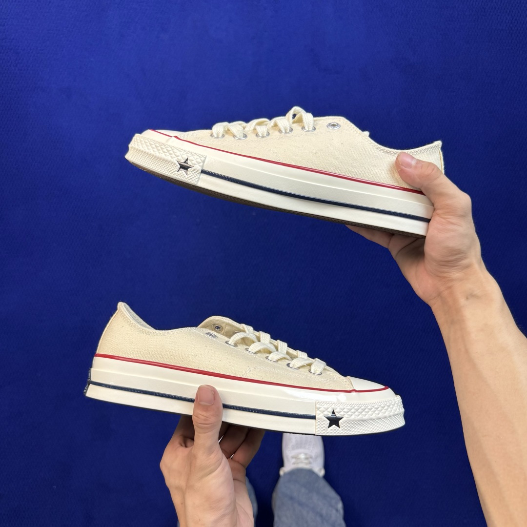 2026匡威全新发布！Converse CHUCK 70X 星星标帆布鞋 米白低帮 货号：A24229C 尺码：35 3
