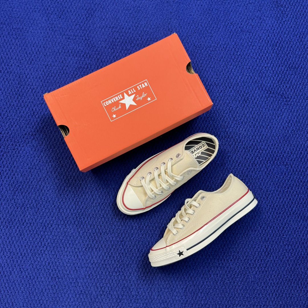 2026匡威全新发布！Converse CHUCK 70X 星星标帆布鞋 米白低帮 货号：A24229C 尺码：35 3