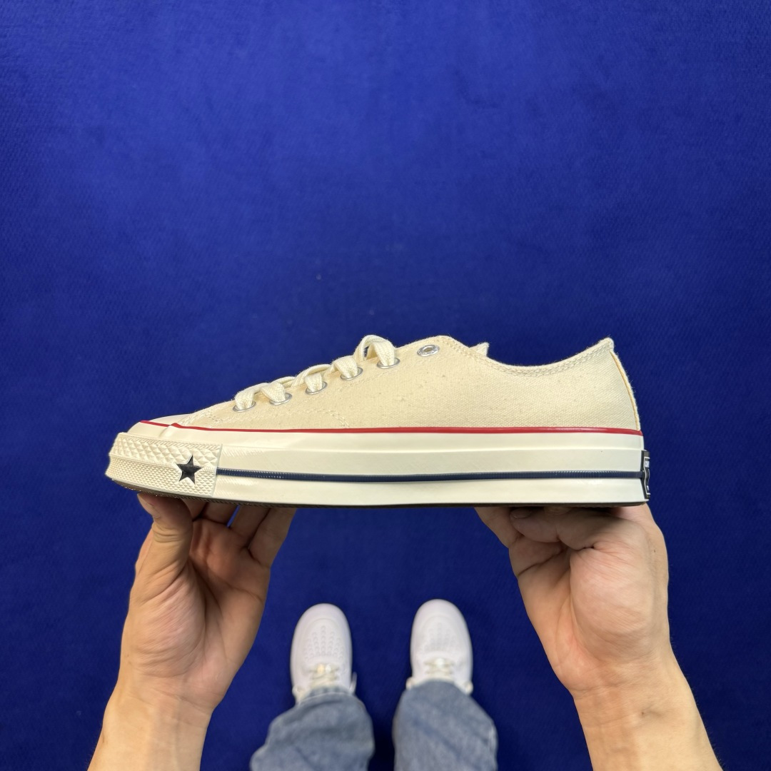 2026匡威全新发布！Converse CHUCK 70X 星星标帆布鞋 米白低帮 货号：A24229C 尺码：35 3