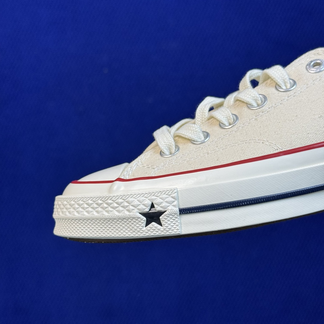 2026匡威全新发布！Converse CHUCK 70X 星星标帆布鞋 米白低帮 货号：A24229C 尺码：35 3