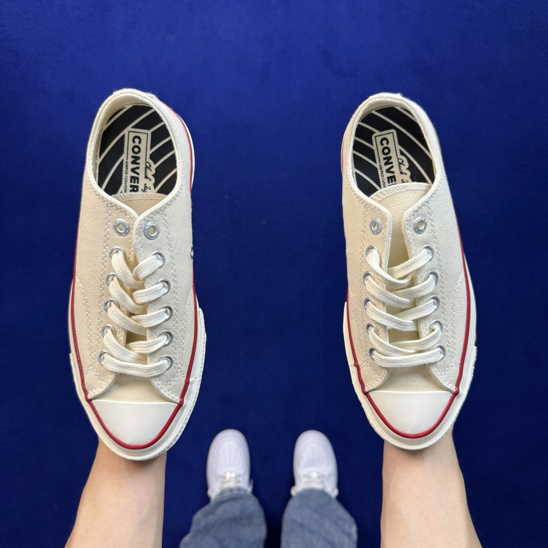 2026匡威全新发布！Converse CHUCK 70X 星星标帆布鞋 米白低帮 货号：A24229C 尺码：35 3