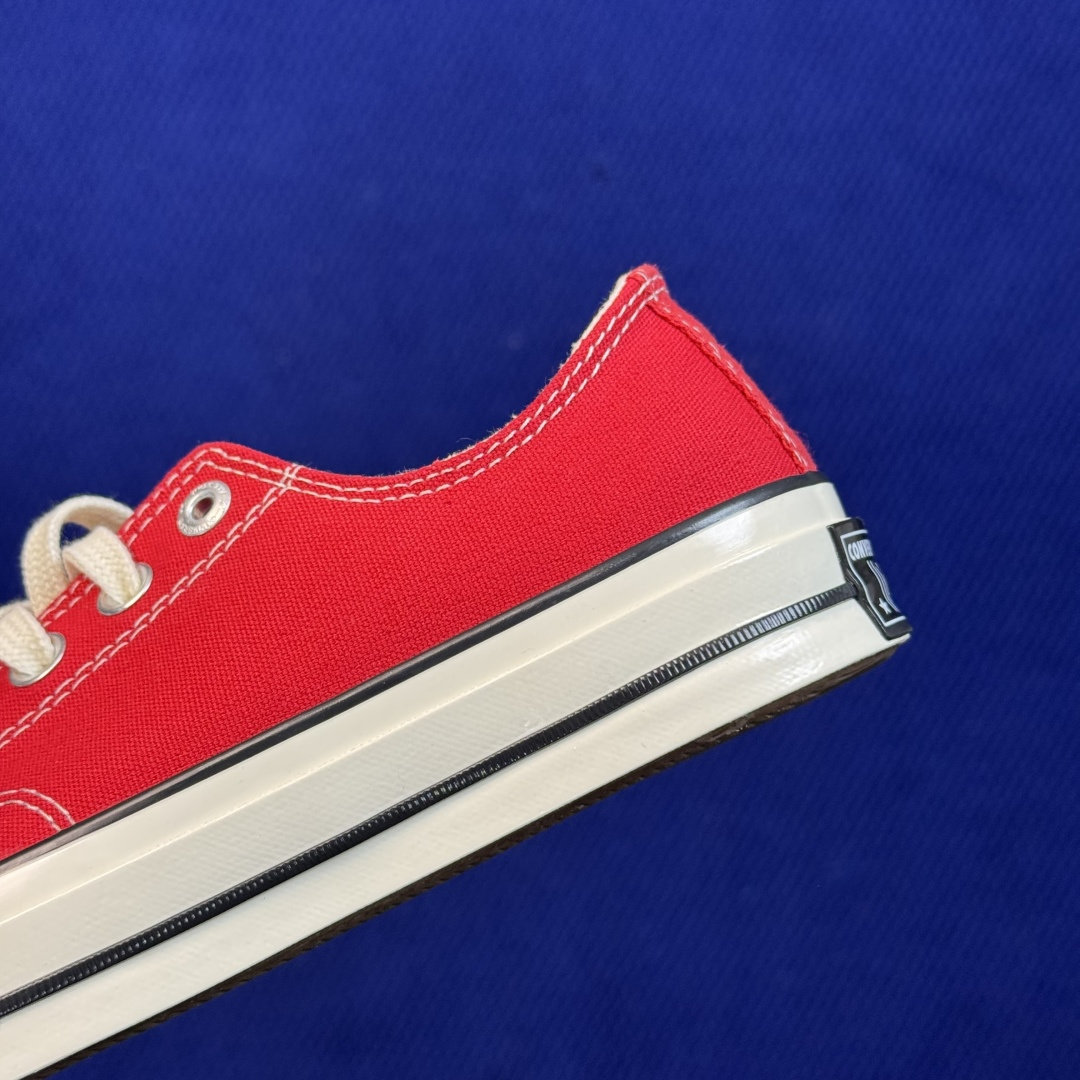 2026匡威全新发布！Converse CHUCK 70X 星星标帆布鞋 大红色低帮 货号：A24235C 尺码：35 