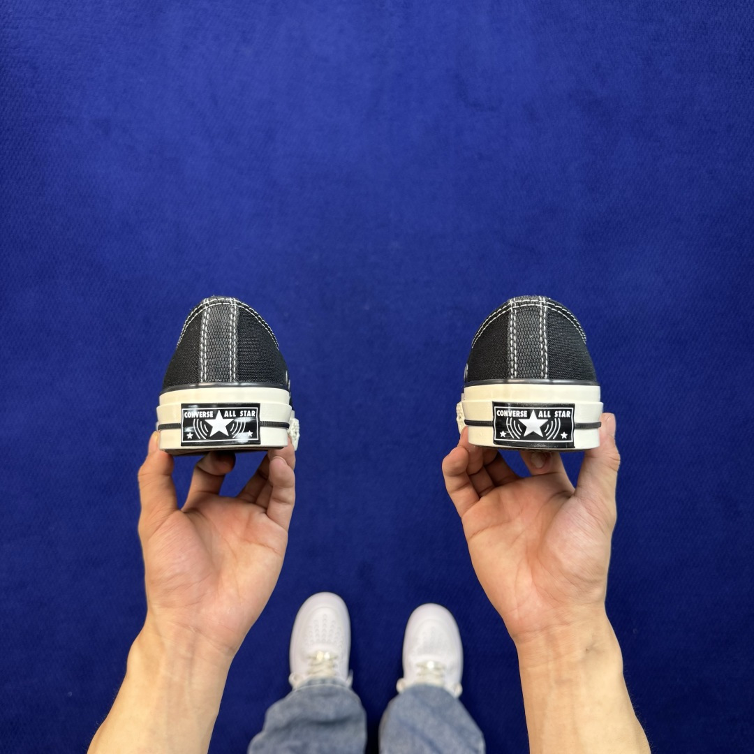 2026匡威全新发布！Converse CHUCK 70X 星星标帆布鞋 黑色低帮 货号：A24228C 尺码：35 3