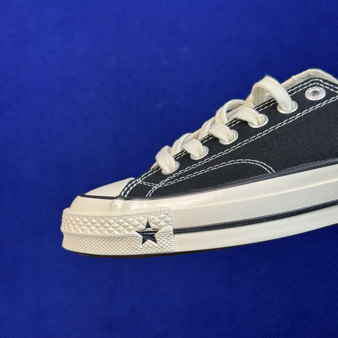 2026匡威全新发布！Converse CHUCK 70X 星星标帆布鞋 黑色低帮 货号：A24228C 尺码：35 3