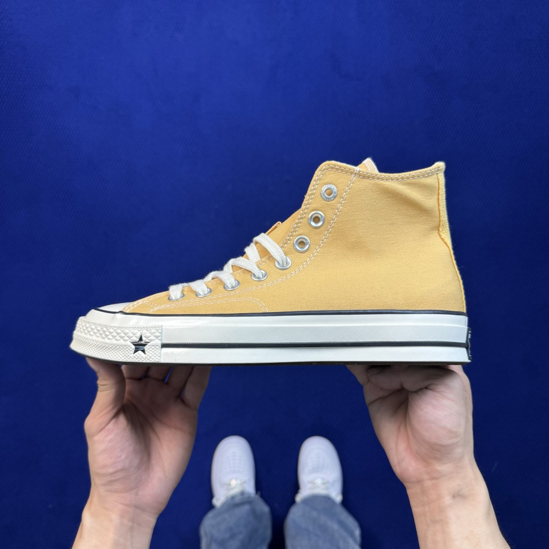 2026匡威全新发布！Converse CHUCK 70X 星星标帆布鞋 黄色高帮 货号：A24233C 尺码：35 3