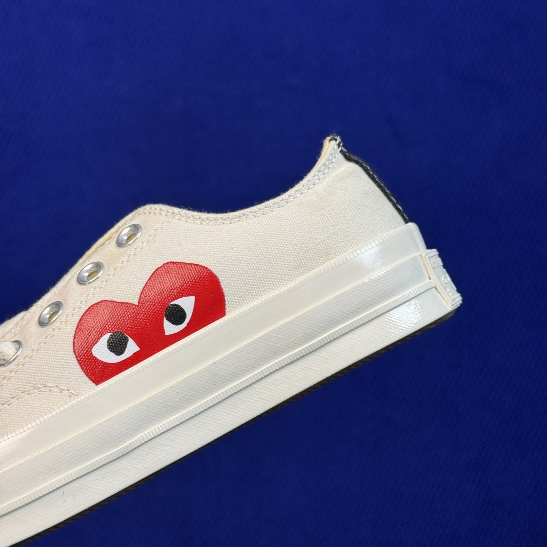 虎扑版‼️匡威川久保玲白色低帮！C Converse 匡威 Chuck 70 1970S 帆布休闲板鞋 行业一线头部硫化