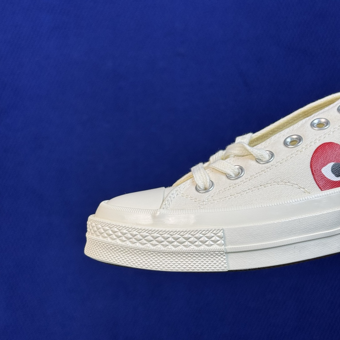 虎扑版‼️匡威川久保玲白色低帮！C Converse 匡威 Chuck 70 1970S 帆布休闲板鞋 行业一线头部硫化
