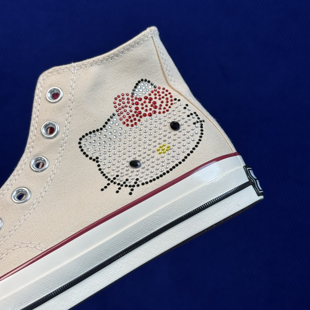虎扑版‼️ 匡威 凯蒂猫高帮 A17695C Converse 匡威 Chuck 70 1970S 帆布休闲板鞋 行业一