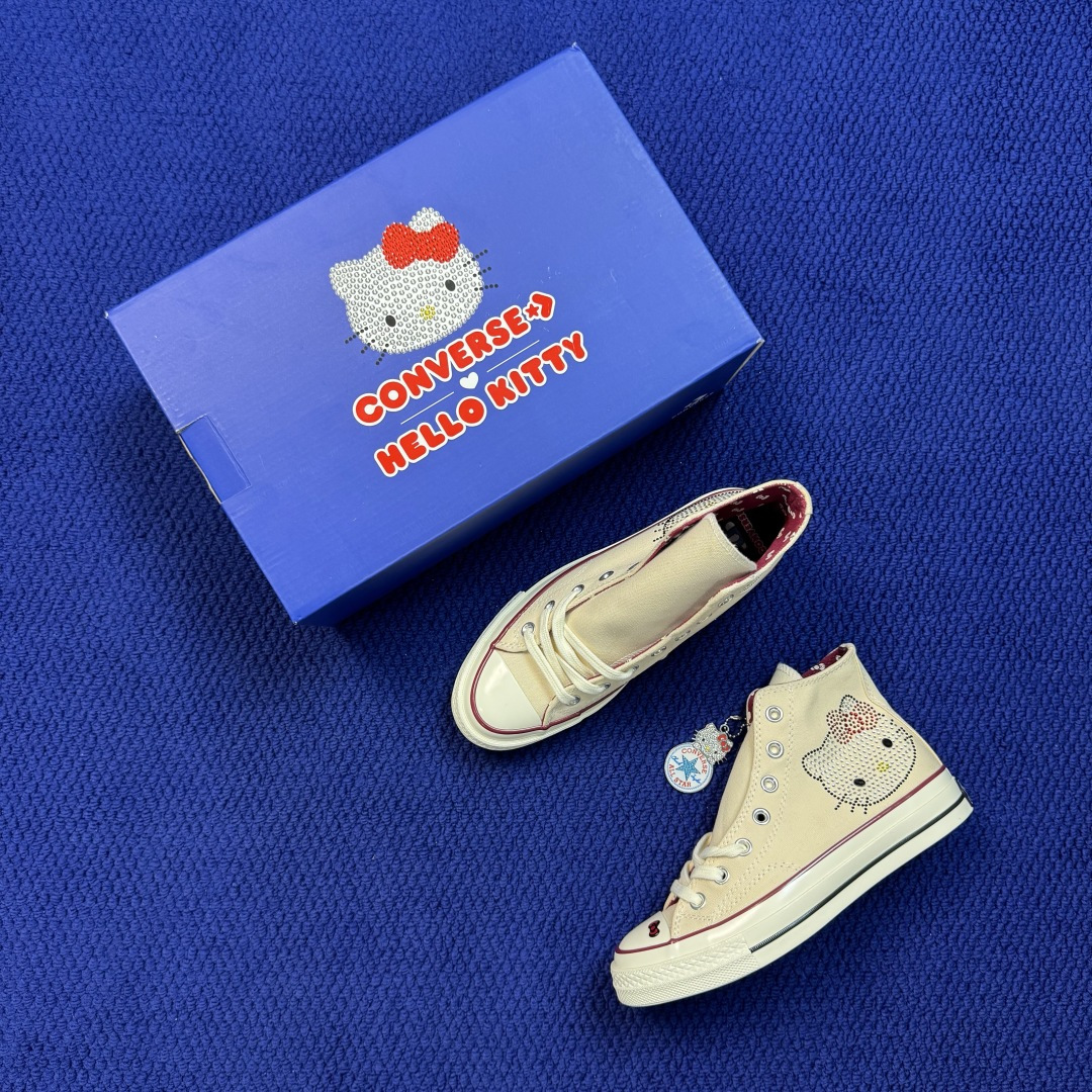 虎扑版‼️ 匡威 凯蒂猫高帮 A17695C Converse 匡威 Chuck 70 1970S 帆布休闲板鞋 行业一