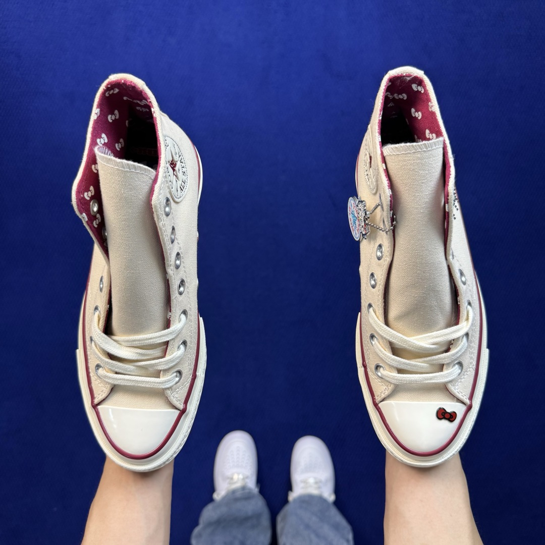 虎扑版‼️ 匡威 凯蒂猫高帮 A17695C Converse 匡威 Chuck 70 1970S 帆布休闲板鞋 行业一