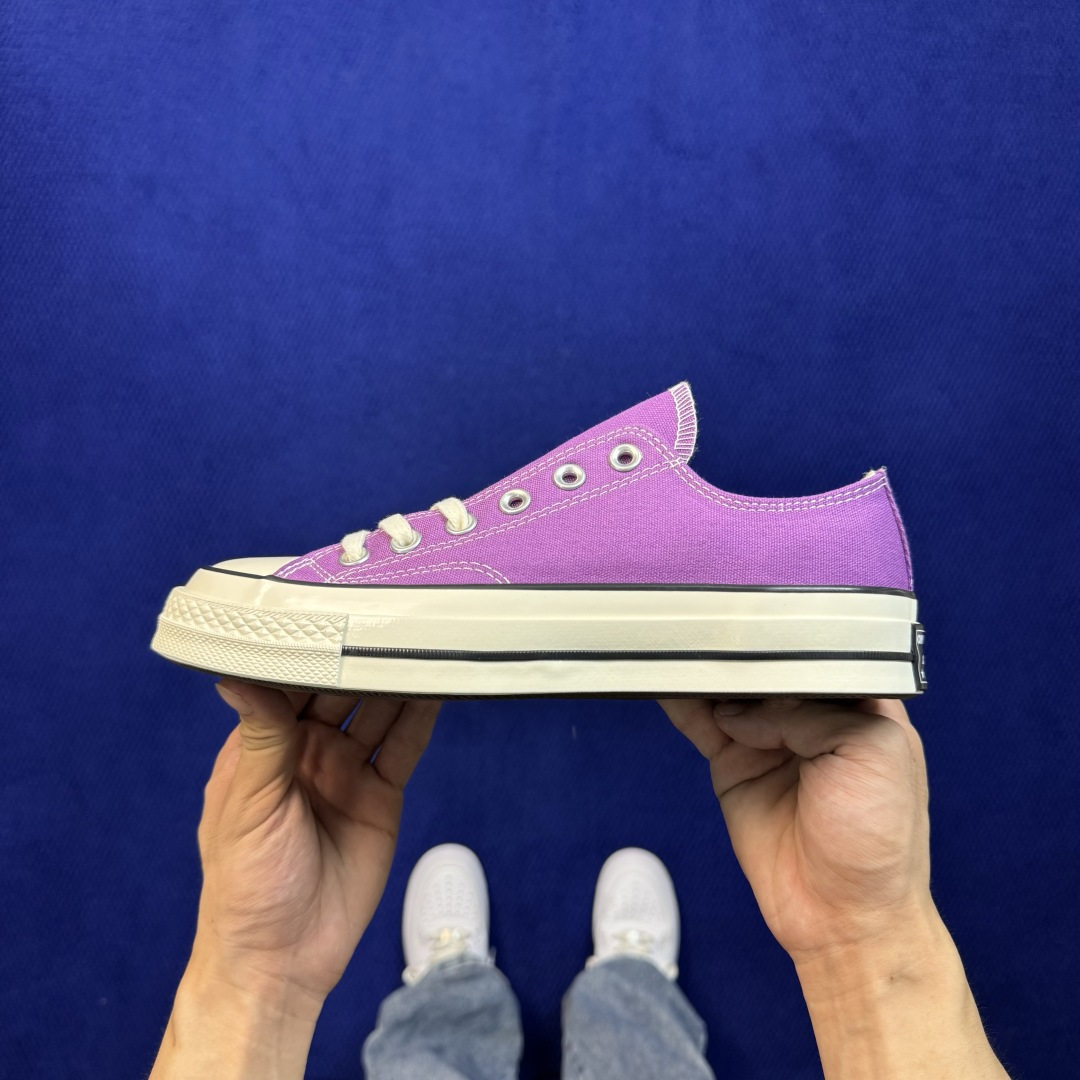 虎扑版‼️ 匡威 葡萄紫低帮 A13336C Converse 匡威 Chuck 70 1970S 帆布休闲板鞋 行业一