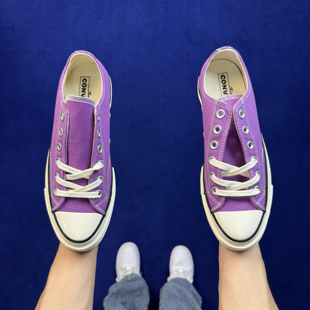 虎扑版‼️ 匡威 葡萄紫低帮 A13336C Converse 匡威 Chuck 70 1970S 帆布休闲板鞋 行业一 虎扑版‼️ 匡威 葡萄紫低帮 A13336C Converse 匡威 Chuck 70 1970S 帆布休闲板鞋 行业一