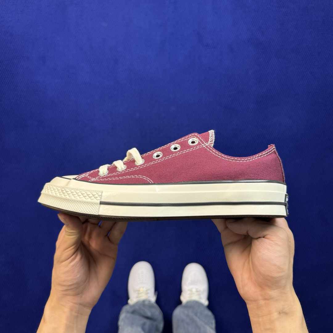 虎扑版‼️ 匡威 酒红低帮 C Converse 匡威 Chuck 70 1970S 帆布休闲板鞋 行业一线头部硫化大厂