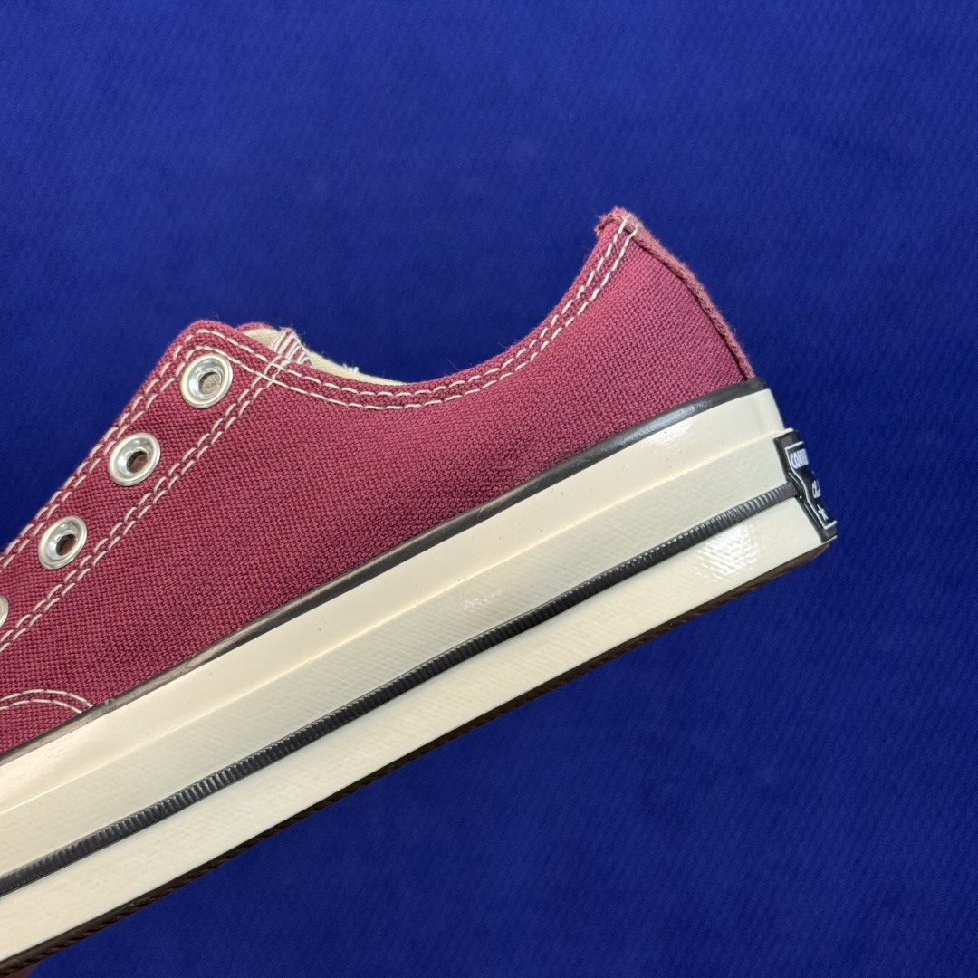 虎扑版‼️ 匡威 酒红低帮 C Converse 匡威 Chuck 70 1970S 帆布休闲板鞋 行业一线头部硫化大厂