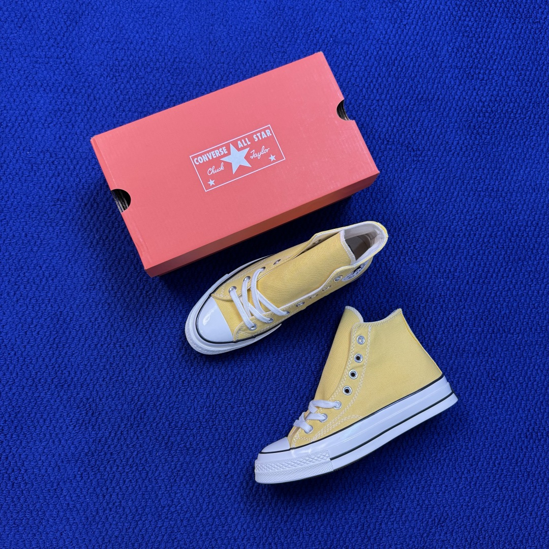 虎扑版‼️ 匡威 黄色高帮 A10526C Converse 匡威 Chuck 70 1970S 帆布休闲板鞋 行业一线