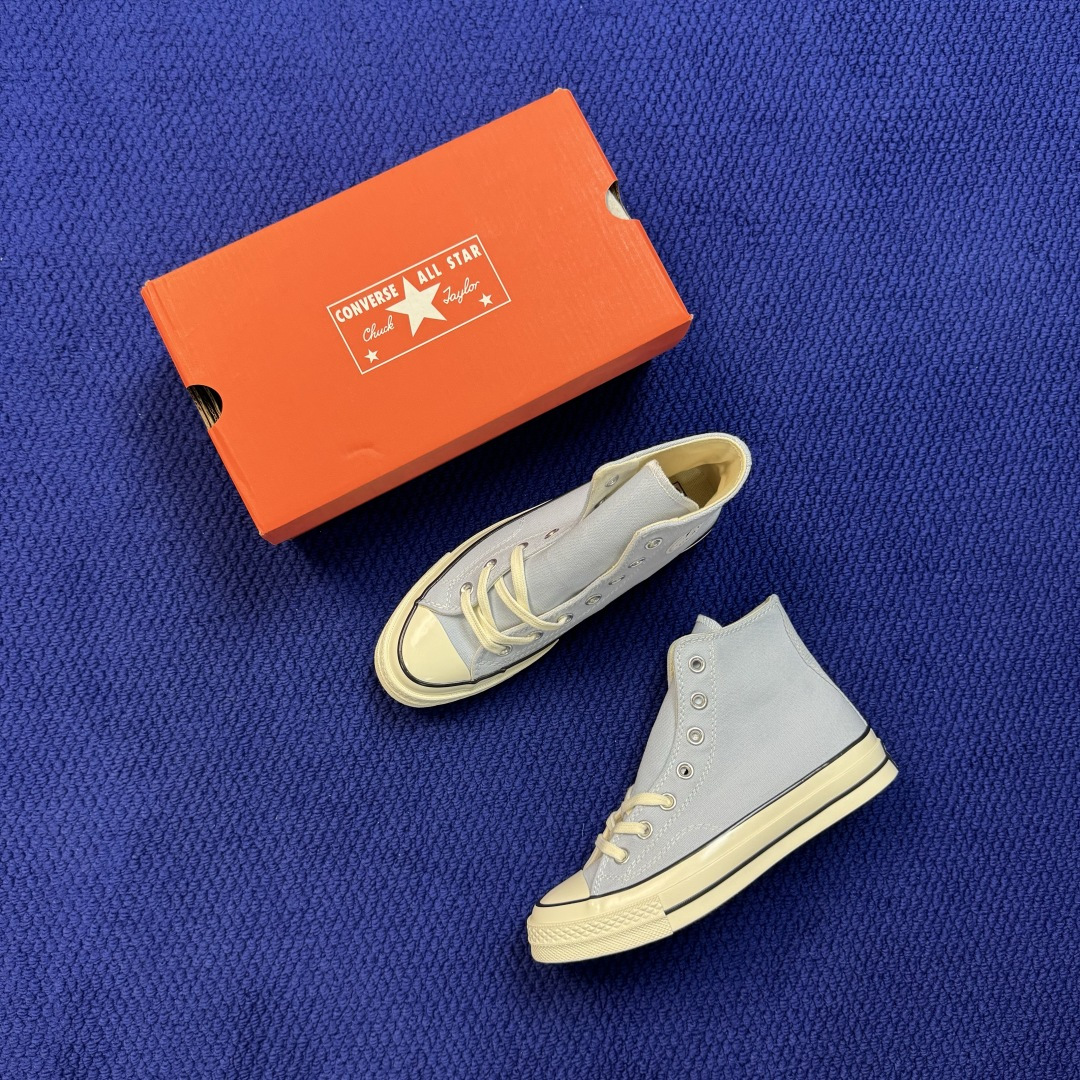 虎扑版‼️ 匡威 奶油蓝高帮 A06519C Converse 匡威 Chuck 70 1970S 帆布休闲板鞋 行业一