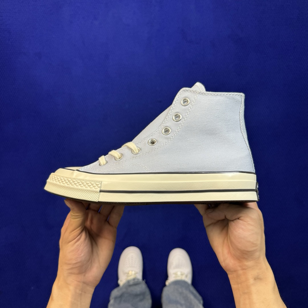 虎扑版‼️ 匡威 奶油蓝高帮 A06519C Converse 匡威 Chuck 70 1970S 帆布休闲板鞋 行业一